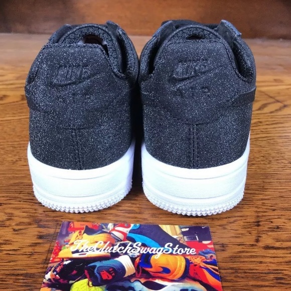 Nike Air Force Womens Glitter Black Shoes Multi Sz - Picture 5 of 6